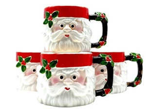 Fitz & Floyd Santa Claus Ceramic Christmas Mug - Set of 4 - Picture 1 of 19