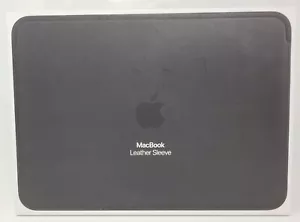 Apple Leather Sleeve for MacBook Pro 12 Inch, Black Original MTEG2ZM/A - Picture 1 of 2