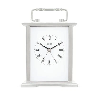 Acctim Gainsborough Mantel Clock Quartz Polished Metal Carriage Clock Energy - Image 1 of 4