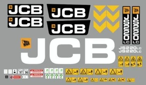 Jcb Js 220LC Decals (Aufkleber) Aufkleber Komplett-Set - Zdjęcie 1 z 2