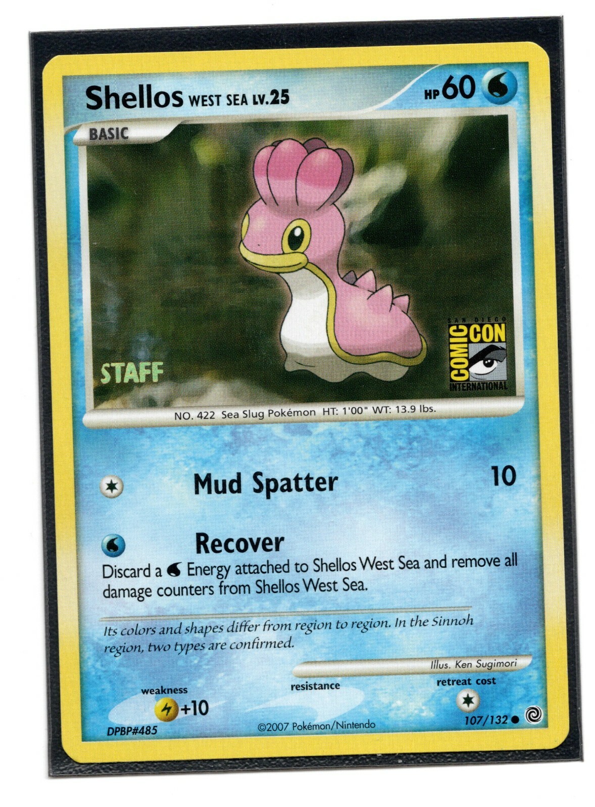 Pokemon Shellos San Diego Comic Con Staff Promo Secret Wonders 107/132 LP