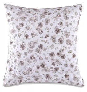 Barbara Barry Euphoria ONE Euro Sham Cotton White Beige Floral 26” X 26” New - Picture 1 of 10