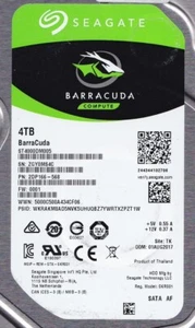 ST4000DM005 p/n: 2DP166-568 s/n: ZGY f/w: 0001 TK AUG 2017 4TB SATA 3.5" SEAGATE - Picture 1 of 5