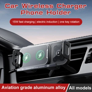 Car Phone Tablet Holder Smart Induction Wireless Charging Car Air Vent - Picture 1 of 23