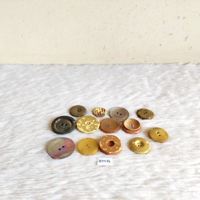 Vintage Bakelite Round Shape Buttons Old 13Pcs BTN114 - Image 1 of 4