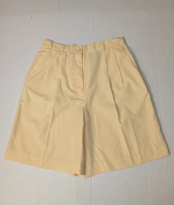 Bermudas Talbots amarillas plisadas 9" entrepierna para mujer talla 10 Foto 1 de 4