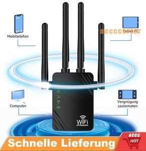 300M / 1200M WLAN Repeater Router Range Access Point Booster WIFI Signal Neu - Bild 1 von 10