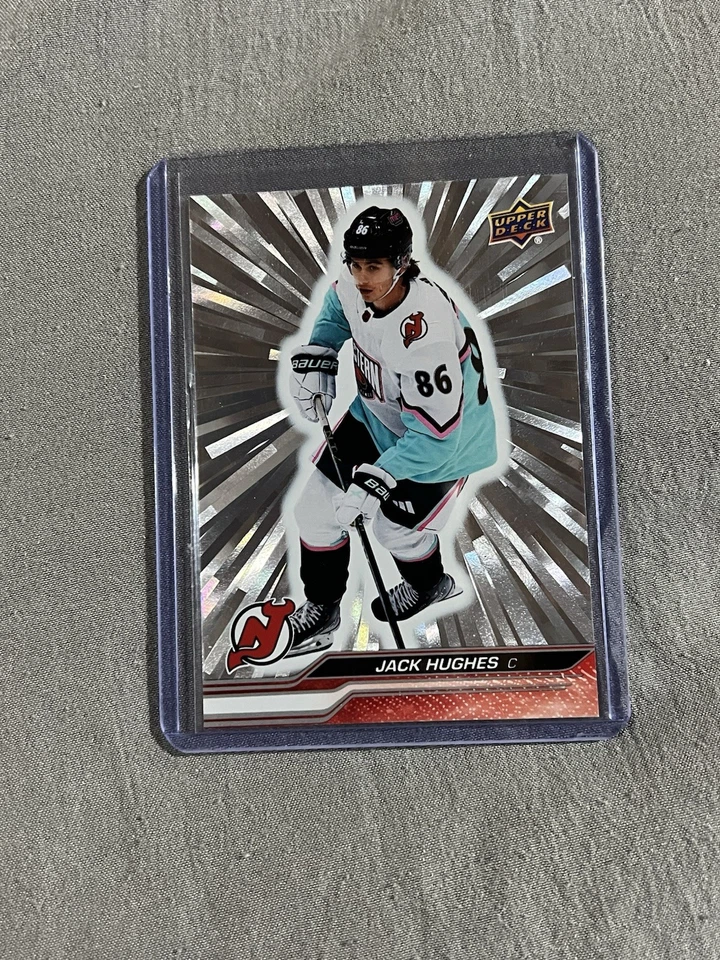 2023-24 Upper Deck Extended Series Hockey Outburst Jack Hughes - Image 1 of 2