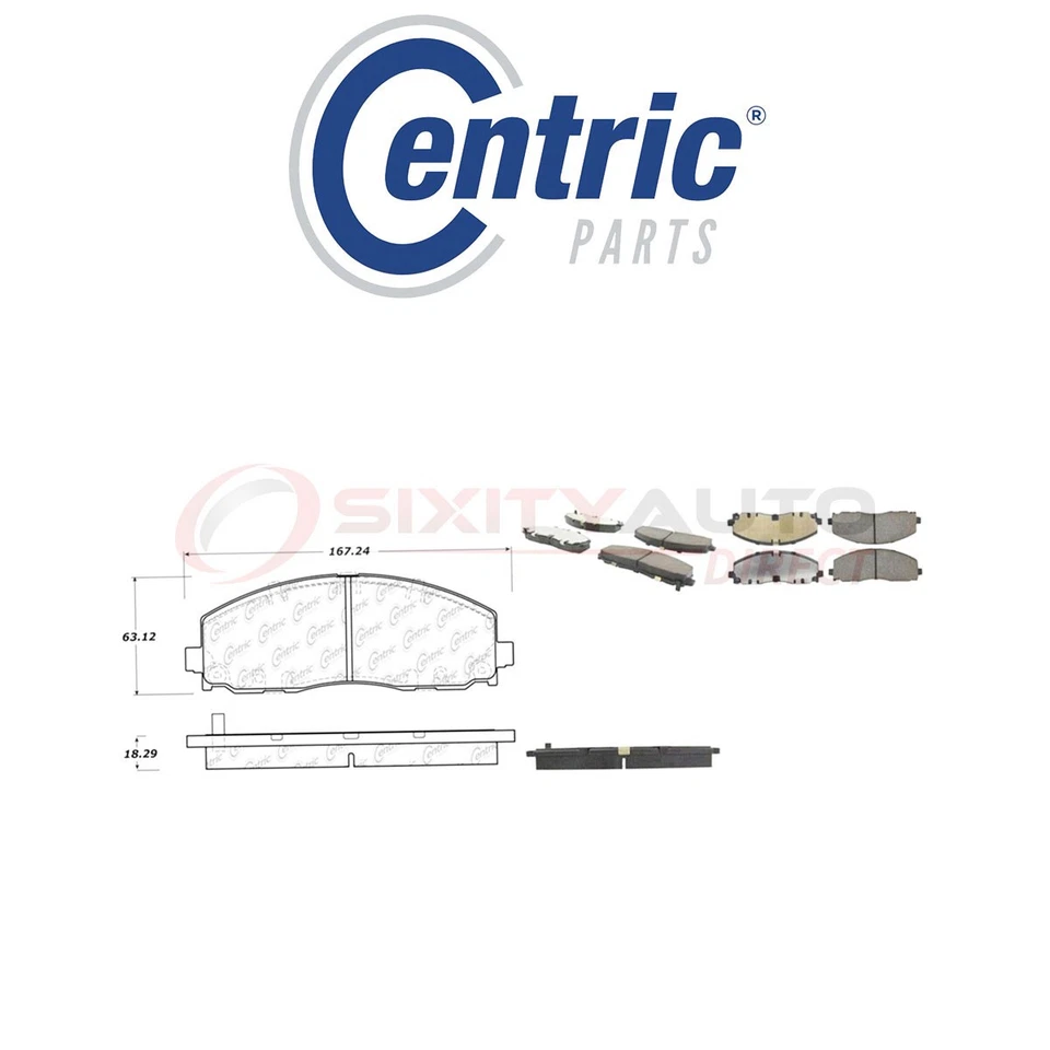 Centric C-TEK Ceramic Disc Brake Pads for 2012-2018 Dodge Journey 2.4L 3.6L un Foto 1 de 4