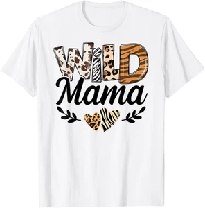 Wild Mama Birthday Family Mom Safari Zoo Jungle Animals T-Shirt Hoodie - Picture 1 of 15