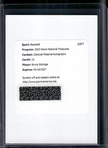2025 National Treasures Bryce Eldridge Colossal Material Auto REDEMPTION - Picture 1 of 2