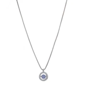 Sterling Lab-Created Alexandrite Dancing Necklace 17 3/4" - 925 Rnd .15ct Moves - Picture 1 of 9