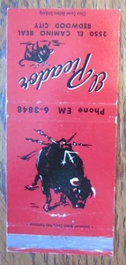 STIERKAMPF STREICHHOLZHEFTCHENHÜLLE: EL PICADOR REDWOOD CITY, CA MATCHCOVER -D21 - Bild 1 von 2