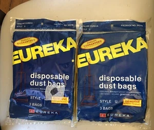 Eureka Upright Vacuum Dust Bags Style U Sanitized 9000 2 Pks of 3 NIP - Picture 1 of 3