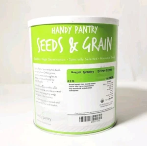 Organic Broccoli Sprouting Seeds By Handy Pantry - 4.5 Pound Resealable Can - Picture 1 of 1