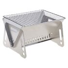 Portable Folding BBQ Grill Stove Outdoor Stainless Steel Barbecue Net Card Stove