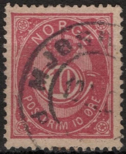 5084 Norway 1886-93, NK 53 I t3, canc., Mjøs dampsk. Pxp. Steamer. - Picture 1 of 1
