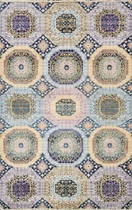 Vegetable Dye Geometric Oriental Area Rug Hand-knotted Foyer Carpet 3x5 - Picture 1 of 12