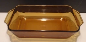 Plato de pan ámbar para horno Anchor Hocking Fire King 1 cuarto - Imagen 1 de 5