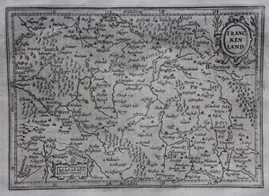 Original antique map GERMANY, 'FRANCKENLAND', BOHEMIA, Mercator, Hondius, 1637 - Picture 1 of 5