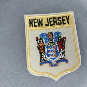 Neu Jersey Flagge Velour 3 3/4" Aufbügeln Aufnäher - Bild 1 von 2