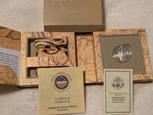 2004 Lewis & Clark Coin and Pouch by Wynona Medicine of the Great Sioux Nation - Picture 1 of 4