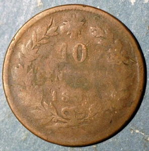 10 Centesimi Vittorio Emanuele II Italy KM#11 - Picture 1 of 2
