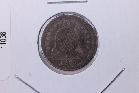 1848 Seated Liberty Dime, Affordable Circulated Coin, Large Store Sale #11039 Cover