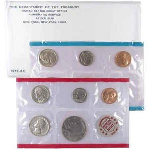 1972 Uncirculated Coin Set U.S Mint Original Government Packaging OGP - Picture 1 of 6