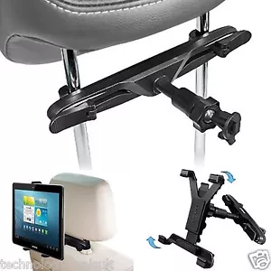 Adjustable Universal In Car Headrest Seat Mount Holder For iPad Tablet 7" To 11" - Picture 1 of 5