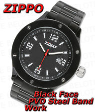 Zippo Black Face PVD Stainless Band Work Watch 45007