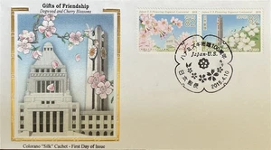 Colorano Silk 2 Covers Cherry Blossom Centennial Tokyo Gave DC Trees JAPAN - Picture 1 of 2