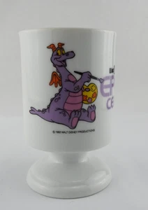 Vintage Disney Figment EPCOT White Coffee Cup Souvenir Mug 80s Pedestal Japan - Picture 1 of 4