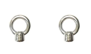 Tuerca de ojo de elevación de acero inoxidable 316 de 2 piezas 3/8" grado marino UNC (3/8" - 2 PAQUETES) - Imagen 1 de 3