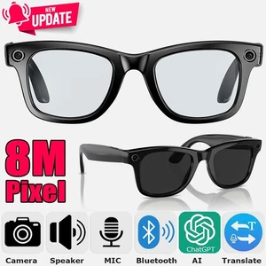 Chat-GPT AI Smart Glasses Video Recording Translation Music Earphone Sunglasses - Picture 1 of 39