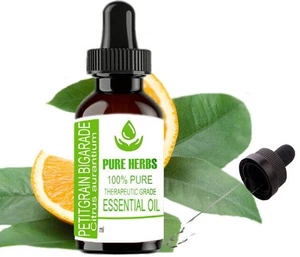 Aceite esencial 100 % puro y natural Pure Herbs Petitgrain Bigarade Citrus Aurantium - Imagen 1 de 30
