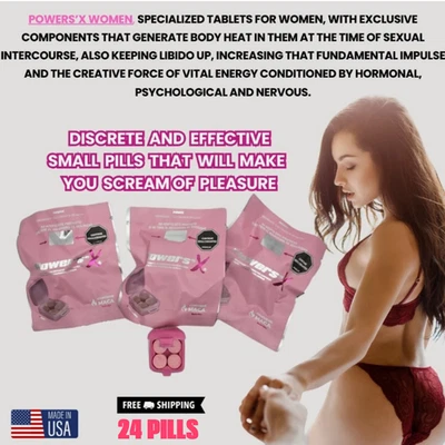 PowerS’X Mujeres - Suplemento Natural de Apoyo a la Libido para Mujeres - 24 Tablas Efectivas Foto 1 de 4