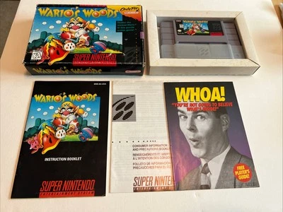 Wario's Woods (Super Nintendo SNES) CIB Completo Auténtico - ¡Envío Gratis! Foto 1 de 4