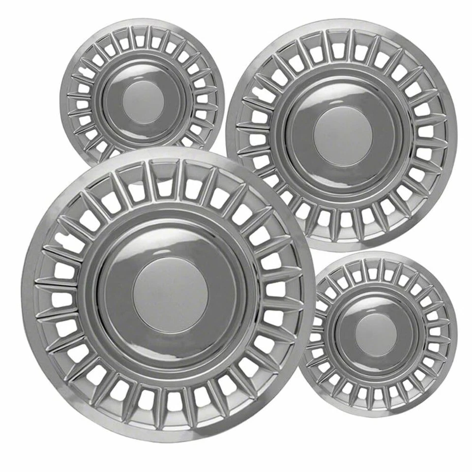 Set of 4 Hubcaps 16" Chrome ABS Wheel Covers for 1998 - 2002 Ford Crown Victoria Foto 1 de 4