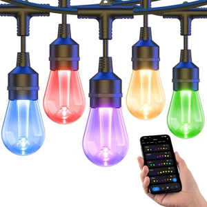 98FT Smart Outdoor String Lights LED RGB, App & Alexa Control, Waterproof - Picture 1 of 11