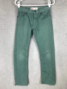 Levis 511 Slim Boys Straight Stretch Green Jeans Size 14 Reg 27x27 - Picture 1 of 11