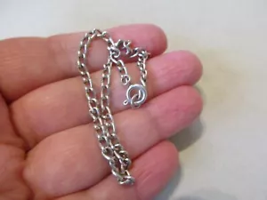 PULSERA DE PLATA DE COLECCIÓN CADENA DE BORDILLO DE LEY INGLESA BONITA PÁTINA REGALO ANTIGUO - Imagen 1 de 4