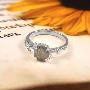 Handmade Green Moss Agate Ring, Engagement Ring, Anniversary Ring, Gift for her - Picture 1 of 3