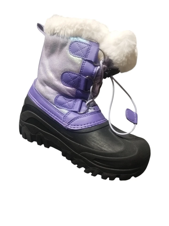 Dream Pairs Niños Botas Púrpura Talla 1 Impermeables Encaje Rápido Invierno Nieve Lluvia Foto 1 de 4