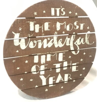 Primitives By Kathy Hanging Christmas Sign Rustic Wood Wall Decor Song Holiday - Image 1 of 4