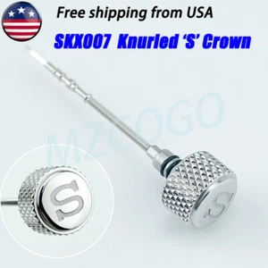 For 7S26 NH35 NH36 SKX007 Knurled Crown Signed ‘S’ Mod Parts Polished Finish - Picture 1 of 3