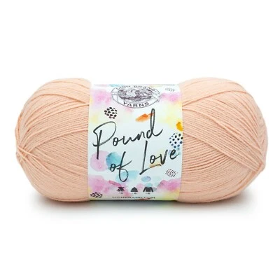 (1 Skein) Lion Brand Yarn 550-104Q Pound of Love Yarn, Pink Salt - Image 1 of 4