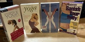 Lot 4 VHS -New! 3 NWST Yoga Beginners/ Conditioning+Ali MacGraw-Yoga Mind & Body - Picture 1 of 3