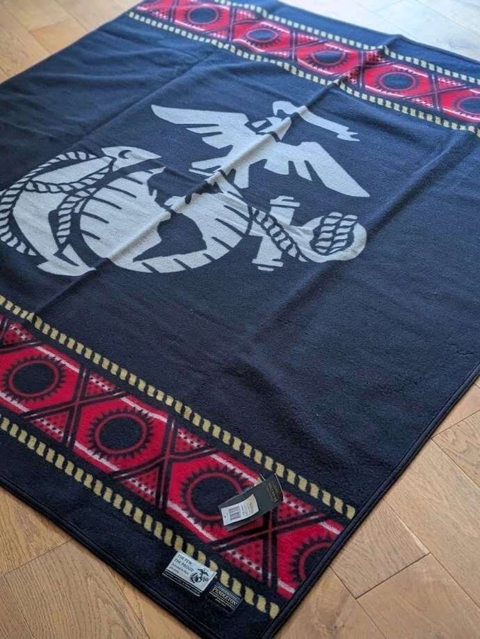 Pendleton The Few, The Proud Blanket USMC | 64" x 72" | New | Made in USA - Image 1 of 4