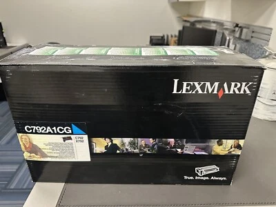 Cartucho de tóner de impresión original Lexmark C792A1CG cian programa de devolución---nuevo sellado Foto 1 de 3